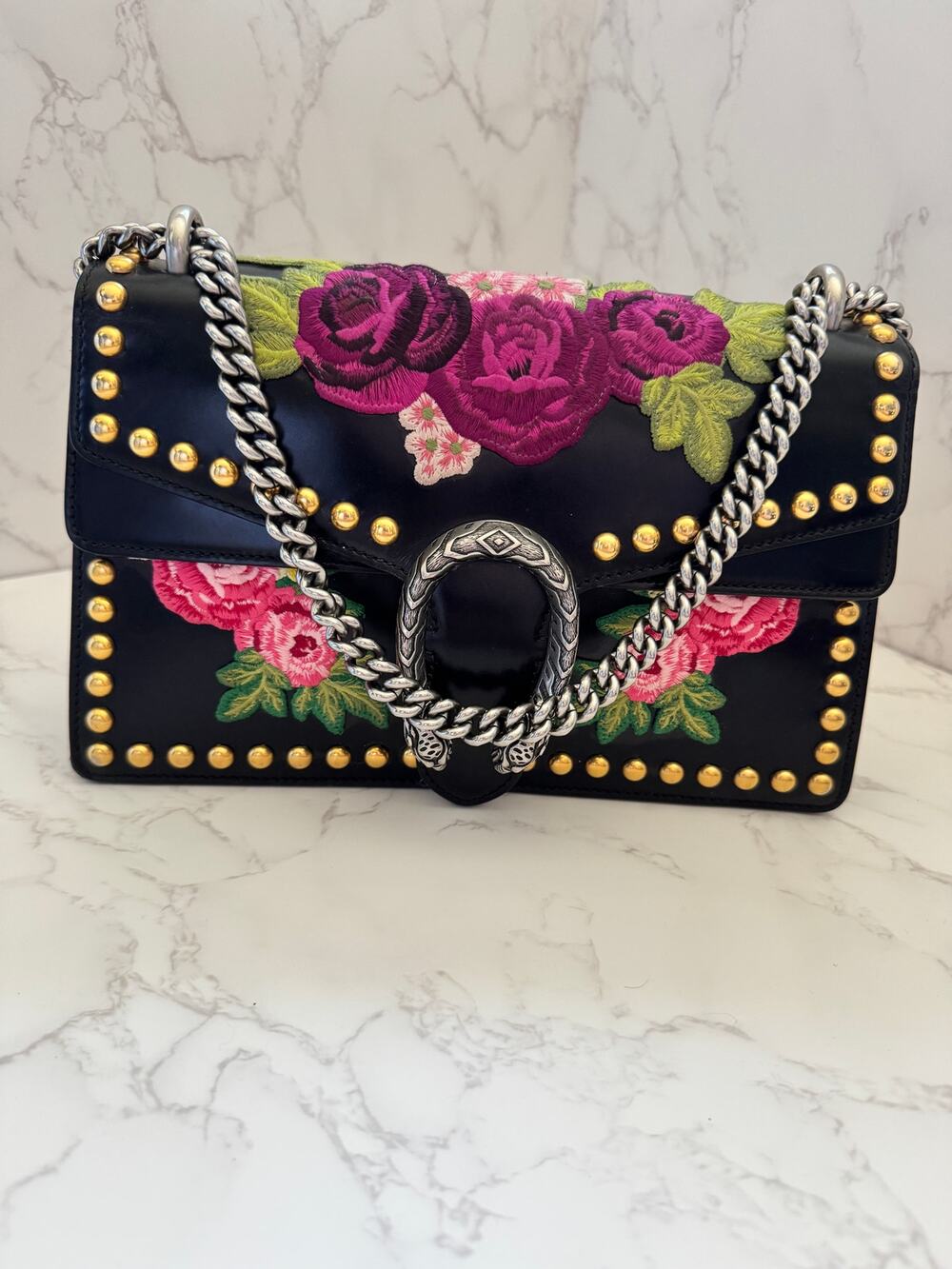 Gucci Dionysus Floral Embroidered "Blind for Love" In Black Limited Edition